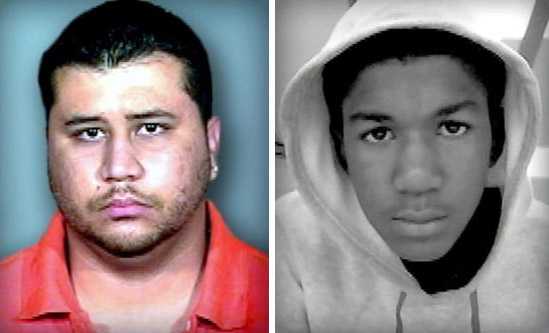 Trayvon Martin (Hooded) and his killer Trayvon Martin